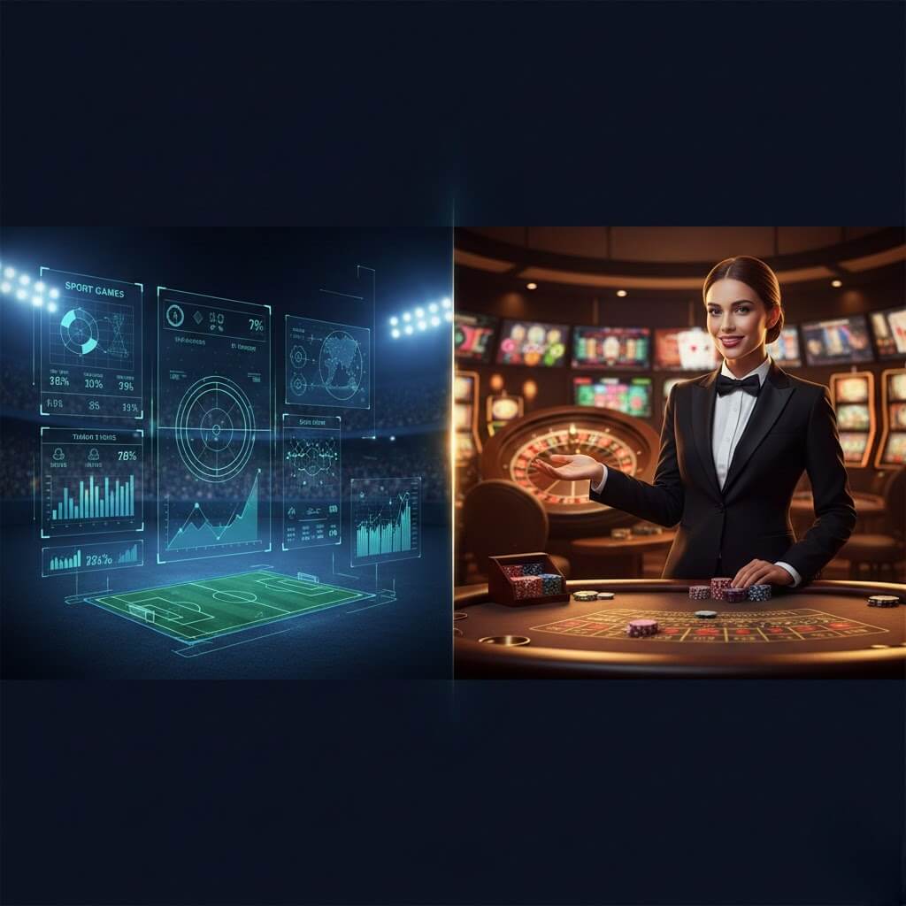 Perbandingan sport games dan live casino setelah Win11bet Login